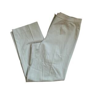 Lauren Ralph Lauren Straight Leg Cream Wool Blend Trouser Pants Size 12 Classic